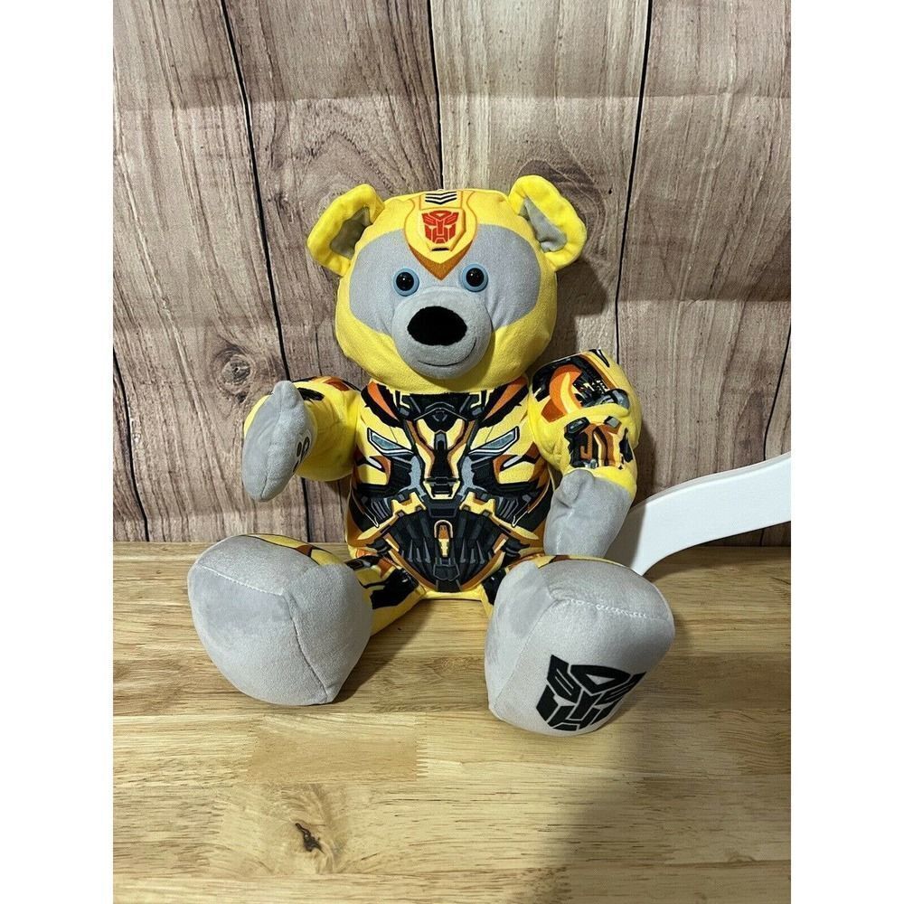 Build a Bear Transformers Bumblebee Masked Teddy Bear 16" Plush Stuffed Animal
